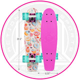 Pink Teal Blue Kids Complete Skateboard Plastic Penny