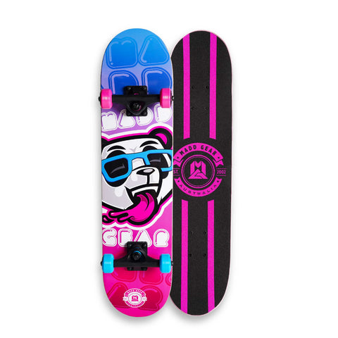 Madd Complete Skateboard Panda Pink Blue