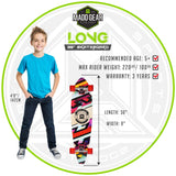 Madd Kids Longboard Skateboard 36" Size