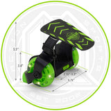 Madd Gear Neon Street Rollers Green Light-Up Dimensions