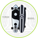 Madd Black White Cruiser Complete Skateboard