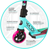 Madd Gear Kick Extreme Stunt Pro Scooter Teal Pink Fork