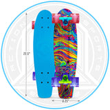 Madd Gear Retro Penny Skateboard Oil Slick Dimensions
