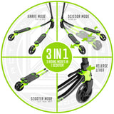 3 in 1 Scooter Kids Madd Gear Green X-karver