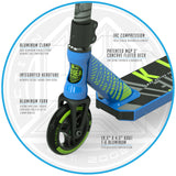 Madd Gear Kick Extreme Stunt Scooter Blue Green Fork