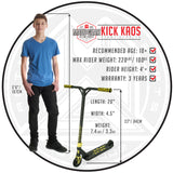 Madd Gear Kick Kaos Stunt Pro Scooter - Gold / Black Size