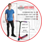 Madd Gear Kick Kaos Stunt Pro Scooter - Red / Blue Size
