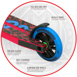 Madd Gear Kick Kaos Stunt Pro Scooter - Red / Blue Brake
