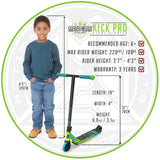 MGP Kick Pro Stunt Scooter - Green / Blue