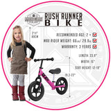 Madd Gear Rush Runner Kids Balance Bike Pink Detail