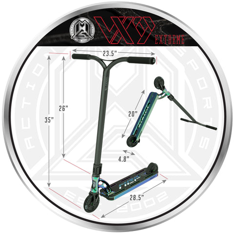 MGP VX9 Extreme Scooter - Neochrome | FREE Scooter Stand –