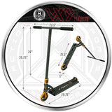 MGP VX9 Pendulum Pro Scooter - Black / Bronze - Product Dimensions