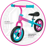 ZBike Balance Bike Pink Teal Adjustable